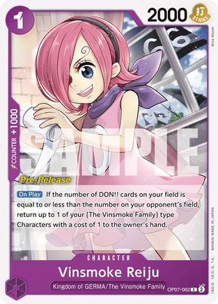 Image of Vinsmoke Reiju (OP07-062) - 500 Years in the Future Pre-Release Cards