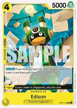 Image of Edison (OP07-100) - 500 Years in the Future Pre-Release Cards