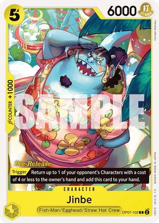 Image of Jinbe (102) (OP07-102) - 500 Years in the Future Pre-Release Cards
