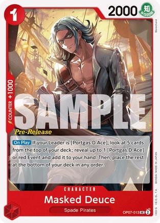 Image of Masked Deuce (OP07-013) - 500 Years in the Future Pre-Release Cards