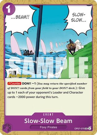 Image of Slow-Slow Beam (OP07-075) - 500 Years in the Future Pre-Release Cards