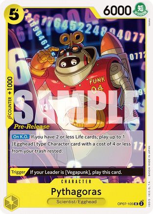 Image of Pythagoras (OP07-105) - 500 Years in the Future Pre-Release Cards