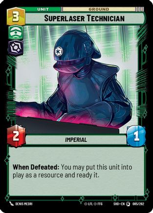 Image of Superlaser Technician (085/262) - Shadows of the Galaxy