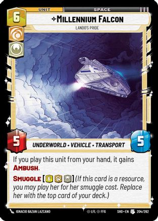 Image of Millennium Falcon - Lando's Pride (204/262) - Shadows of the Galaxy Foil