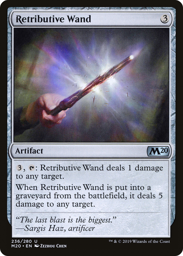 Image of Retributive Wand (M20-236) - Core Set 2020 Foil