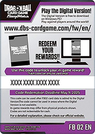 Image of Code Card - Blazing Aura Booster (FB02)  - Blazing Aura