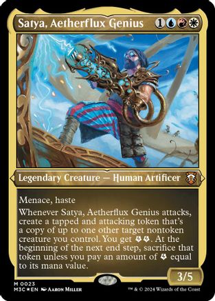 Image of Satya, Aetherflux Genius (Foil Etched) (M3C-023) - Modern Horizons 3 Commander Foil
