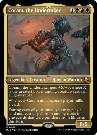 Image of Coram, the Undertaker (Foil Etched) (M3C-019) - Modern Horizons 3 Commander Foil