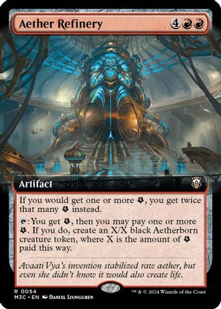 Image of Aether Refinery (Extended Art) (Ripple Foil) (M3C-054) - Modern Horizons 3 Commander Foil