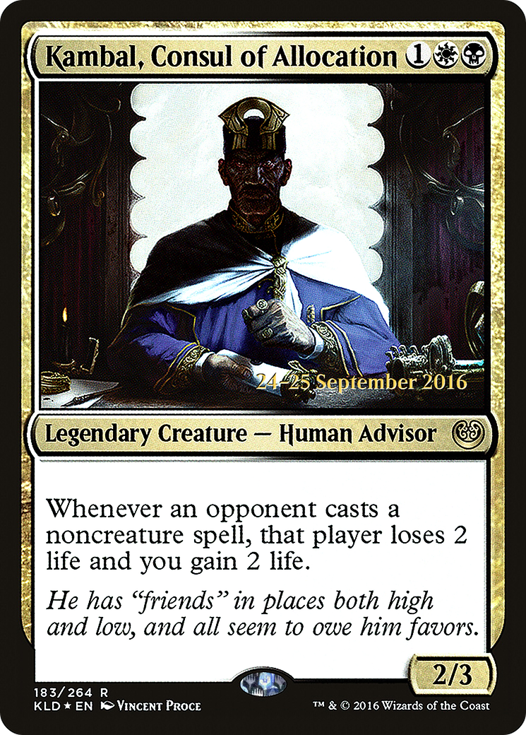 Image of Kambal, Consul of Allocation (PRE-183S) - Kaladesh Promos Foil