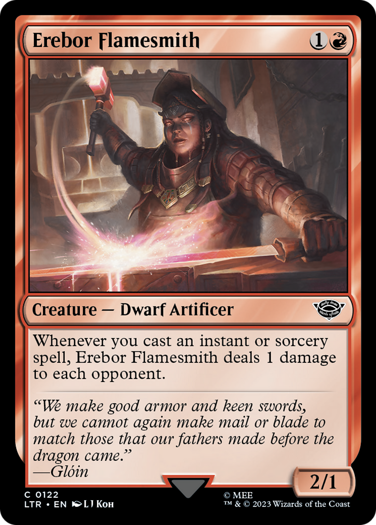 Image of Erebor Flamesmith (LTR-122) - The Lord of the Rings: Tales of Middle-earth Foil