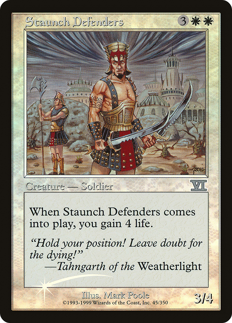 Image of Staunch Defenders (FNM-) - Friday Night Magic 2000 Foil