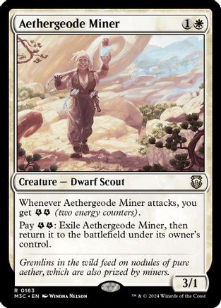 Image of Aethergeode Miner (Ripple Foil) (M3C-163) - Modern Horizons 3 Commander Foil