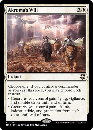 Image of Akroma's Will (Ripple Foil) (M3C-165) - Modern Horizons 3 Commander Foil