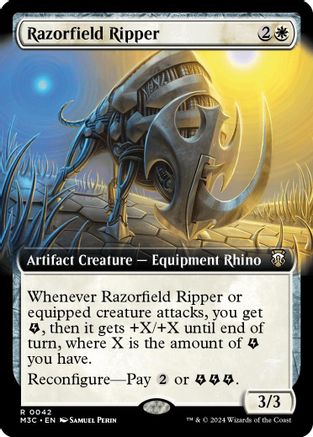 Image of Razorfield Ripper (Extended Art) (Ripple Foil) (M3C-042) - Commander: Modern Horizons 3 Foil