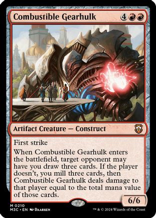 Image of Combustible Gearhulk (Ripple Foil) (M3C-210) - Modern Horizons 3 Commander Foil