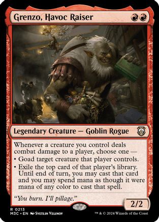 Image of Grenzo, Havoc Raiser (Ripple Foil) (M3C-213) - Modern Horizons 3 Commander Foil