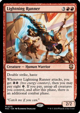 Image of Lightning Runner (Ripple Foil) (M3C-215) - Modern Horizons 3 Commander Foil