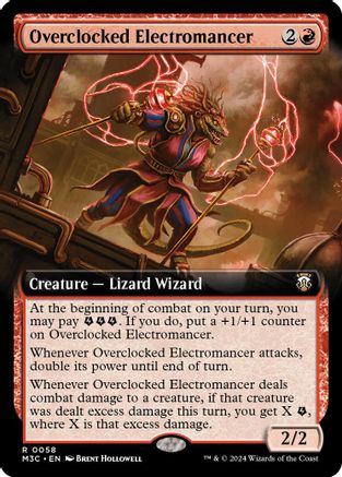 Image of Overclocked Electromancer (Extended Art) (Ripple Foil) (M3C-058) - Modern Horizons 3 Commander Foil