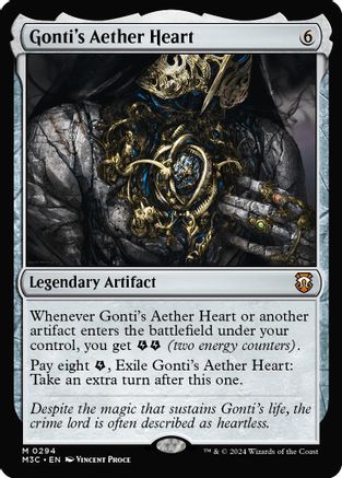 Image of Gonti's Aether Heart (Ripple Foil) (M3C-294) - Modern Horizons 3 Commander Foil