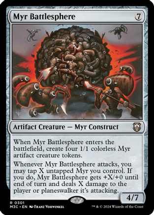 Image of Myr Battlesphere (Ripple Foil) (M3C-301) - Modern Horizons 3 Commander Foil
