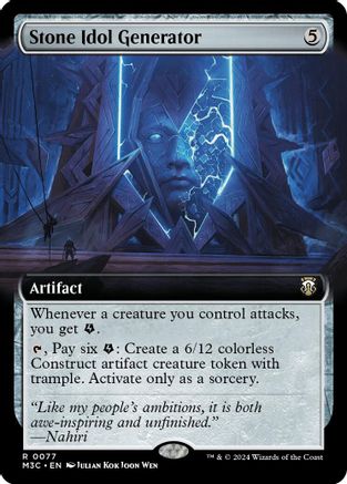 Image of Stone Idol Generator (Extended Art) (Ripple Foil) (M3C-077) - Modern Horizons 3 Commander Foil