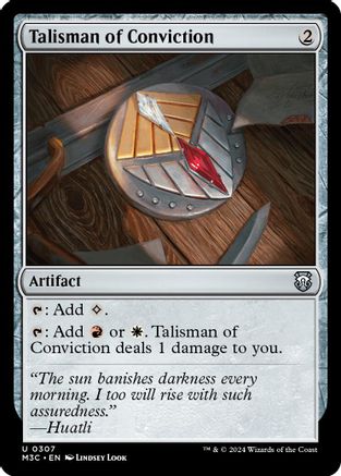 Image of Talisman of Conviction (Ripple Foil) (M3C-307) - Modern Horizons 3 Commander Foil