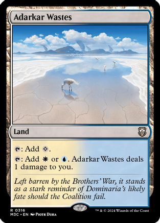 Image of Adarkar Wastes (Ripple Foil) (M3C-316) - Modern Horizons 3 Commander Foil