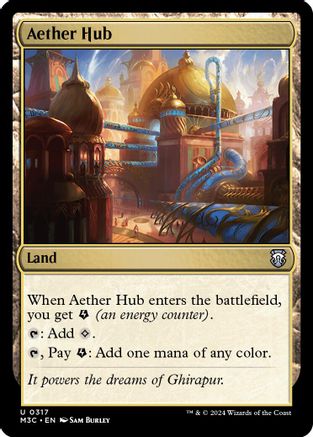 Image of Aether Hub (Ripple Foil) (M3C-317) - Modern Horizons 3 Commander Foil