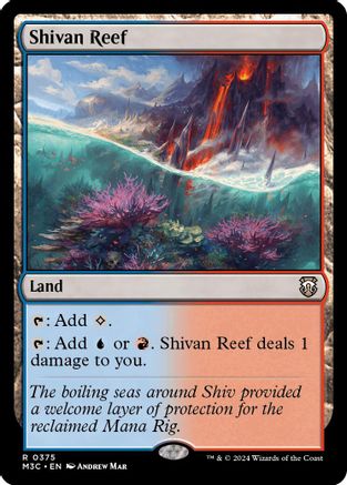 Image of Shivan Reef (Ripple Foil) (M3C-375) - Modern Horizons 3 Commander Foil