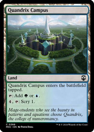 Image of Quandrix Campus (Ripple Foil) (M3C-366) - Modern Horizons 3 Commander Foil