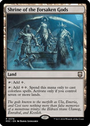 Image of Shrine of the Forsaken Gods (Ripple Foil) (M3C-376) - Modern Horizons 3 Commander Foil