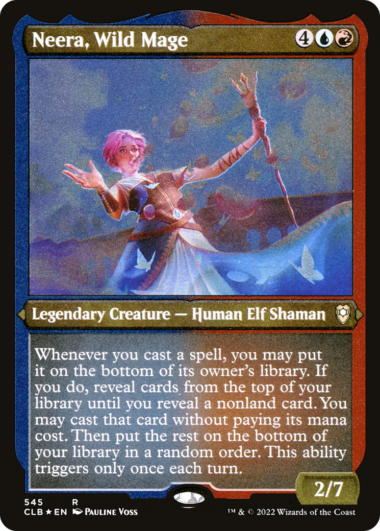 Image of Neera, Wild Mage (CLB-545) - Commander Legends: Battle for Baldur's Gate Etched Foil