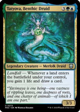 Image of Tatyova, Benthic Druid (Ripple Foil) (M3C-273) - Modern Horizons 3 Commander Foil