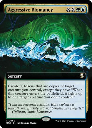 Image of Aggressive Biomancy (Extended Art) (Ripple Foil) (M3C-069) - Modern Horizons 3 Commander Foil