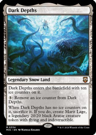 Image of Dark Depths (Ripple Foil) (M3C-334) - Modern Horizons 3 Commander Foil