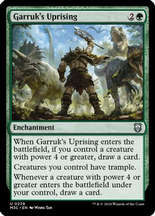 Image of Garruk's Uprising (Ripple Foil) (M3C-229) - Modern Horizons 3 Commander Foil