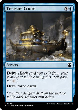 Image of Treasure Cruise (Ripple Foil) (M3C-195) - Modern Horizons 3 Commander Foil