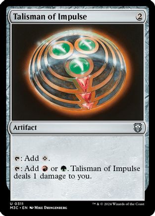 Image of Talisman of Impulse (Ripple Foil) (M3C-311) - Modern Horizons 3 Commander Foil