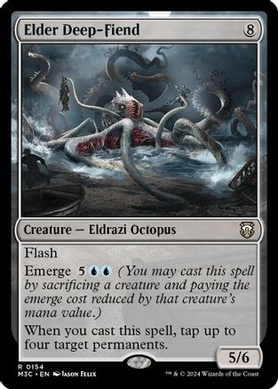 Image of Elder Deep-Fiend (Ripple Foil) (M3C-154) - Modern Horizons 3 Commander Foil
