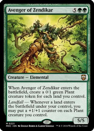 Image of Avenger of Zendikar (Ripple Foil) (M3C-221) - Modern Horizons 3 Commander Foil