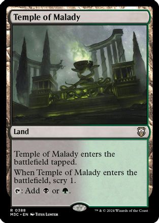 Image of Temple of Malady (Ripple Foil) (M3C-388) - Modern Horizons 3 Commander Foil