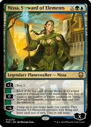 Image of Nissa, Steward of Elements (Ripple Foil) (M3C-270) - Modern Horizons 3 Commander Foil