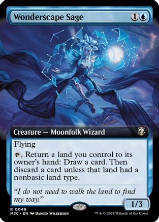 Image of Wonderscape Sage (Extended Art) (Ripple Foil) (M3C-049) - Modern Horizons 3 Commander Foil