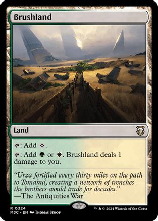 Image of Brushland (Ripple Foil) (M3C-324) - Modern Horizons 3 Commander Foil