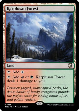 Image of Karplusan Forest (Ripple Foil) (M3C-351) - Modern Horizons 3 Commander Foil