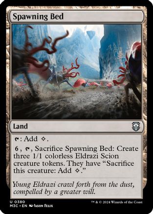 Image of Spawning Bed (Ripple Foil) (M3C-380) - Modern Horizons 3 Commander Foil