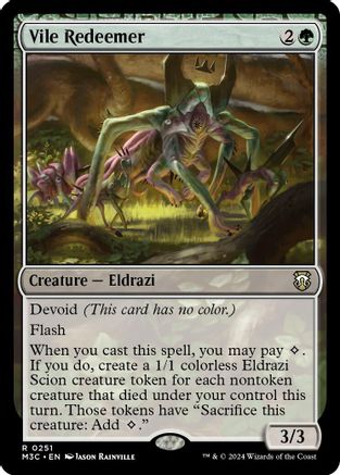 Image of Vile Redeemer (Ripple Foil) (M3C-251) - Modern Horizons 3 Commander Foil