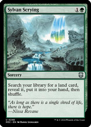 Image of Sylvan Scrying (Ripple Foil) (M3C-248) - Modern Horizons 3 Commander Foil