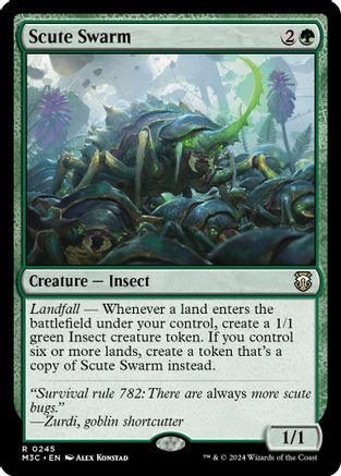Image of Scute Swarm (Ripple Foil) (M3C-245) - Modern Horizons 3 Commander Foil